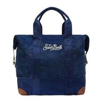 MC2 Saint Barth Weekend Bag - Heren - Weekendtassen - Blauw - ONE Size - Su&egrave;de - Tassen