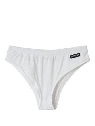 Miu Miu Slip con applicazione - Bianco