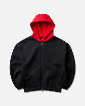 Nike Jordan Men s Flight Zip Hoodie Black / University Red