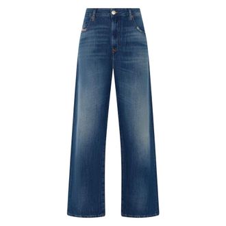 Diesel Wide Jeans, female, Blue, Size: W27 D-Reggy Jeans