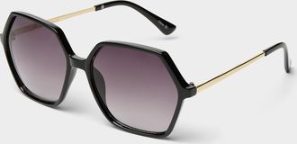 Simons Womens Nancy hexagonal sunglasses
