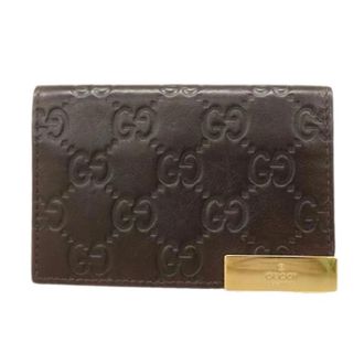 Gucci Pre-owned Wallets, unisex, Brown, Size: ONE SIZE Pre-owned Business Card Case