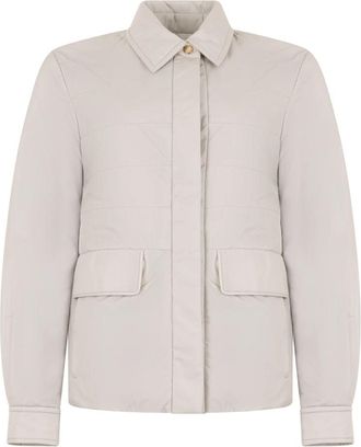 Moorer Muriel Korte Jas - Dames - Zomerjassen - Beige - XS - Polyester - Jassen