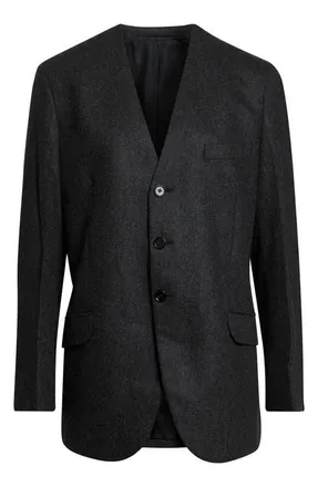 Jil Sander Fitted Long Wool Blazer in Storm Grey at Nordstrom, Size 10 Us