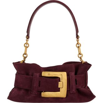 Balmain Anthem Mini suede leather bag in Red at Nordstrom
