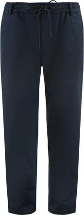 Moncler Cotton Broeken - Heren - Sweatpants - Blauw - 2XL - Katoen - Broeken