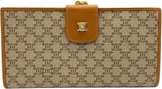 Celine Pre-owned Wallets, female, Beige, Size: ONE SIZE Pre-owned Leather wallets