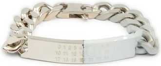 Maison Margiela Bracciale Minimal Logo ID Tag - Argento
