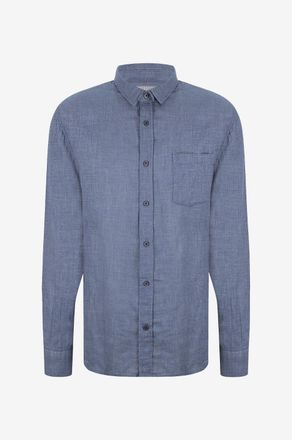 Vince Lang&auml;rmeliges Hemd aus Chambray Double Face