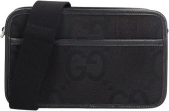 Gucci Pre-owned Cross Body Bags, female, Black, Size: ONE SIZE Pre-owned Vintage Canvas Cross Body Bag