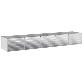 vidaXL Cama De Jard&iacute;n Elevada Plateado 400 X 80 X 55 Cm Galvanizado Vidaxl