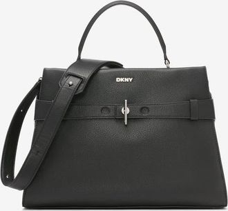 DKNY Bleeker Large Satchel in Black/silver at Nordstrom