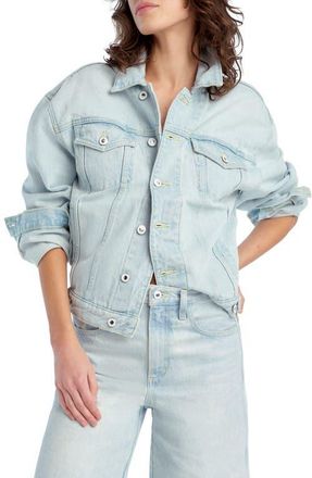 Favorite Daughter The Otto Denim Boyfriend Jacket in Freeport at Nordstrom, Size Xx-Large