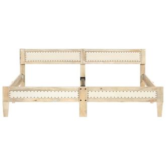 Berkfield Home Beautiful Bed Frame Solid Mango Wood 200 cm in Light Tan