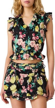 Steve Madden Mayra Top in Black Ditsy Floral at Nordstrom, Size Medium