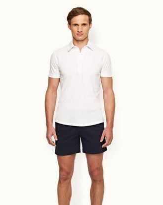 Orlebar Brown Bulldog Stretch-Cotton Mid-Length Stretch-Cotton Shorts in Dark Navy at Nordstrom, Size 32
