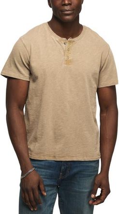 Lucky Brand Weekend Slub Cotton Henley in Timber Wolf at Nordstrom, Size Xx-Large
