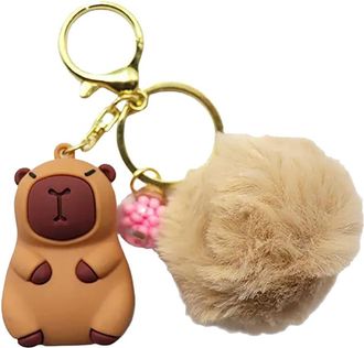 Generic car pendant suitable for making gifts for friends and relatives Kapybara keychain pendant school bag bag puffer fish pendant Kapybara plush pendant ke