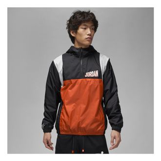 Nike Jordan Air Jordan Flight MVP Hooded Pullover Jacket Black Orange DV7601-010