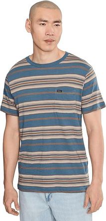 Rvca MAGNOLIA CREW SS Mens T Shirt Vintage Navy : 2XL, Cotton