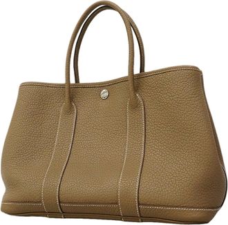 Herm&egrave;s Etoupe Gray Negonda Leather Tote Bag (Pre-Owned)