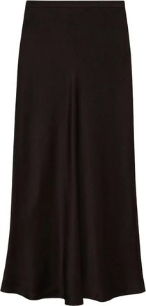 Anine Bing Midi Skirts, female, Brown, XS, Bar Silk Skirt