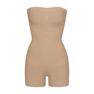 SKIMS Bodysuit Corto Senza Spalline Seamless Sculpt - - Underwear - Donna - Beige - L