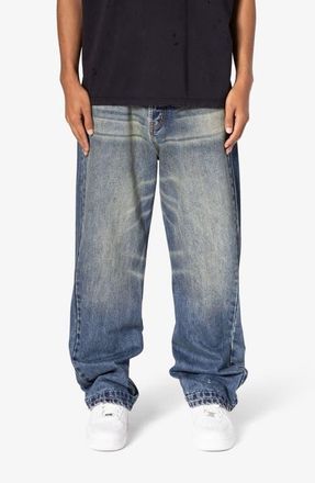 mnml Ultra Baggy Washed Up Jeans in Blue at Nordstrom, Size 30