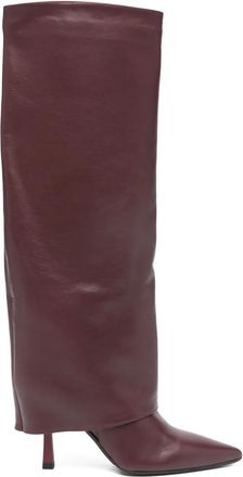 Gis&egrave;l moir&egrave; Stivali Emily a punta - Rosso