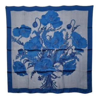 Ferragamo Pre-owned Scarves, female, Blue, Size: ONE SIZE Pre-owned Scarf
