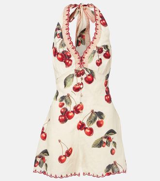 Camilla Notes From The Road printed linen romper