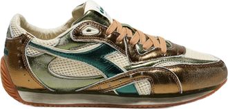 Diadora Retrospective Metallic Overlay Low-Profile Sneakers