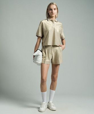 Brunello Cucinelli Linen Blend Shorts - Gold