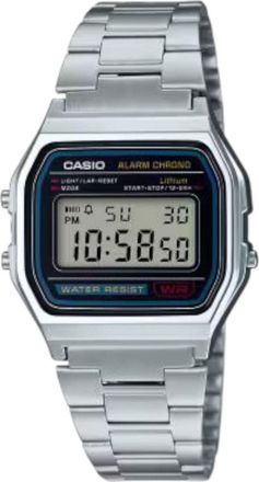 Casio Vintage Water Resistant Stainless Steel Band LED Light Silver A-158WA-1