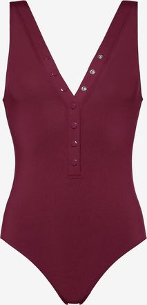 Eres Badeanzug mit gekn&ouml;pftem V-Ausschnitt Ic&ocirc;ne