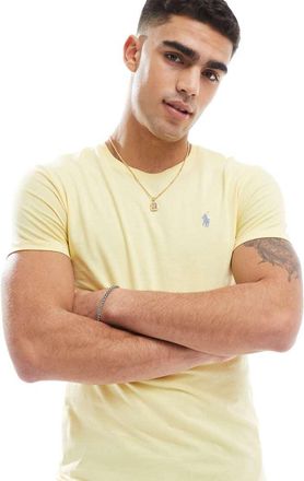 Polo Ralph Lauren Icon - T-shirt custom fit gialla con logo-Giallo
