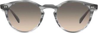 Oliver Peoples Gestreept grijze zonnebril - unisex - Zonnebrillen - Veelkleurig - 48 MM - Accessoires
