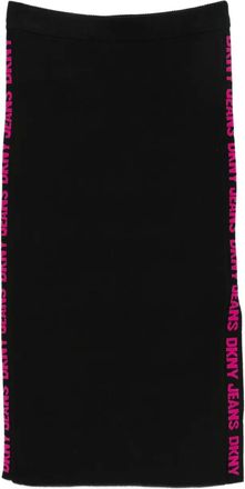 DKNY Gonna midi con logo - Nero