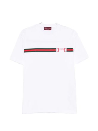 Gucci White Logo Crew Neck T-Shirt