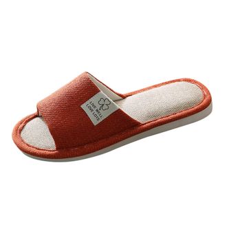 Generic Womens Linen Slippers Slides Summer Mules Non-Slip Slippers Summer Shoes Peep Toe Slippers Felt Slippers Cotton Slippers Felt Slippers Slippers Slippe