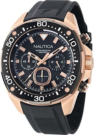 Nautica Mens Nct Blue Sail Chronograph Silicone Watch