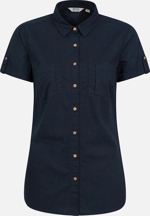 Mountain Warehouse Womens Mountain Warehouse Womens/Ladies Coconut Short-Sleeved Shirt - Navy - Size: 10