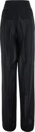 Tom Ford High-Waisted Wool Trousers - Black