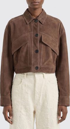 Brunello Cucinelli Giacca in camoscio crop