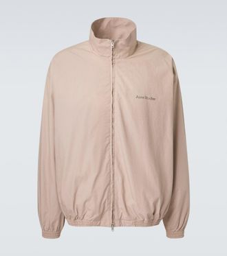 Acne Studios Giacca blouson in popeline di cotone con logo
