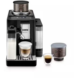 DeLonghi Rivelia Cafetera Superautom&aacute;tica Con Molinillo Y Dep&oacute;sito Para Leche 19 Bares Negro Onyx