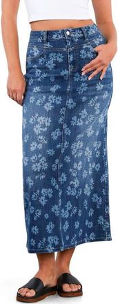 HINT OF BLU Floral Denim Maxi Skirt at Nordstrom, Size 30