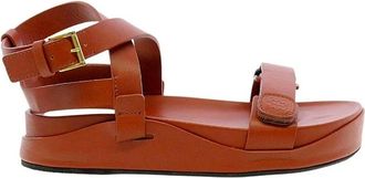 Ines De La Fressange Schoenen, Dames, Bruin, 36 EU, Leer, Zwarte platform sandaal