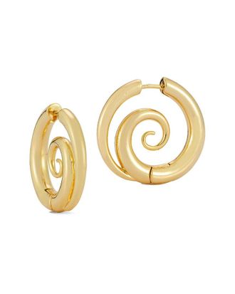 Glaze Jewelry Plated Swirl Hoop Earrings