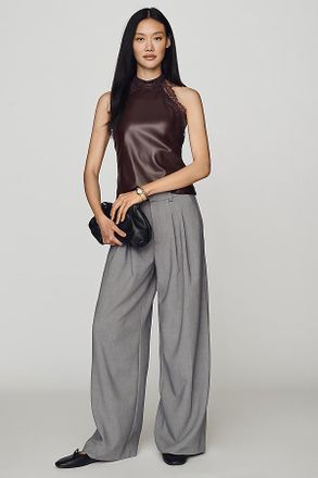 Maeve Avery Wide-Leg Pleated Trousers by Maeve Pants
